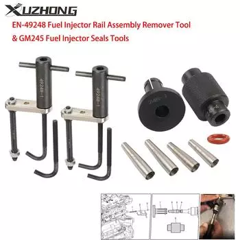EN-49248 6706 Инструмент для снятия топливной рампы или GM245 Инструменты для уплотнений топливной форсунки EN-49245, EN-51105, для двигателей GM чёрный