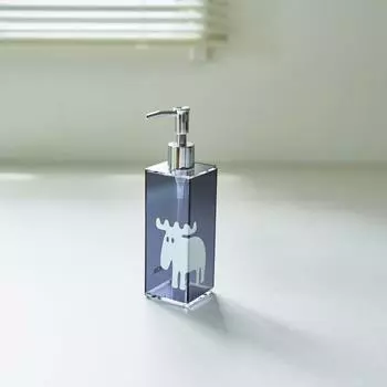 EN FANCE Shampoo Dispenser Black W6 x D6 x moz Acrylic Soap Dispenser Black Size H21.8cm EF-UB05BK