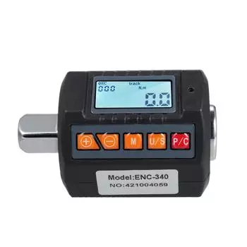 ENC-340 Измеритель крутящего момента с цифровым дисплеем, гаечный ключ, тестер крутящего момента, привод 12 дюймов и адаптеры для 38 дюймов чёрный