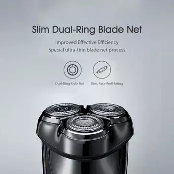 Enchen BlackStone 3 электробритва 3D тройные плавающие лезвия, бритвенные головки, мужской триммер для бороды, USB перезаряжаемая машина Black