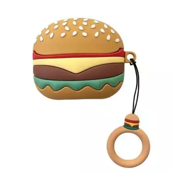 Enco Free4 Protective Case Air4i Hamburger Oppoencoair4pro New Sound Version Oppoencofree3 Bluetooth Earbuds Case Air3i Silicone R4 Drop-Resistant X3 OPPO Enco R2 [Hamburger] + same style ring