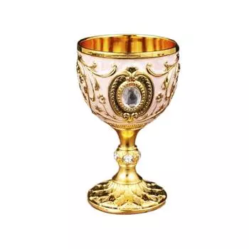 -encrusted Wine Glasses Embossed Chalice Drink Cup Goblet Communion Style A