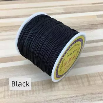 Encrypted No. 72 Jade Thread Hand-Woven Red Rope Necklace Rope Bracelet Carrying Strap DIY Accessories Material Pendant Lanyard Black 72 100 m [gift bag]]