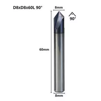 End Mill 90 Degree Carbide Router Chamfer Engineering Tool D8