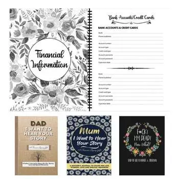 End of Life Planner Notebook Journal Loose Leaf Binding Colorful Pages 120 Blanks Pages Daily Journal To-Do List Notebook