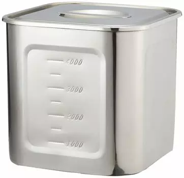 Endo Shoji Commercial глубокая квадратная кухонная кастрюля 18 см со шкалой из молибденовой нержавеющей стали AKK05018