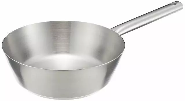 Endo Shoji Commercial Murano Индукционная коническая сковорода 24 см IH Совместимая нержавеющая сталь ATC4504 18-8 серебряный