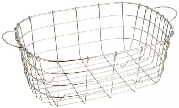 Endo Shoji Commercial Oval Wash Basket Stainless Steel Made in Japan AAL03 серебряный