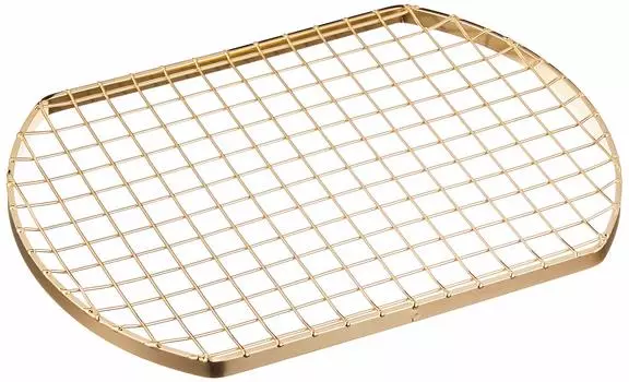 Endo Shoji Коммерческая сервировочная сетка Овальный тип Нержавеющая сталь Сделано в Японии QML62 золотой