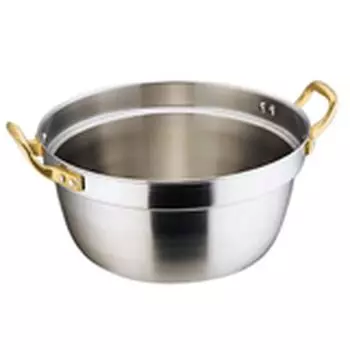 Endo Shoji Commercial Super Denji Pot with Circle 33cm Stainless Steel Pot for Induction Cooker Made in Japan ADV03033
