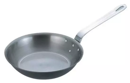 Endo Shoji Commercial TKG Cast Iron Blue Frying Pan 20cm Iron Stainless Steel AHLV202 FC-20 Body Handle