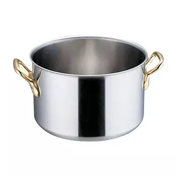 Endo Shoji Commercial Use Super Denji Half Body Pot 30cm Stainless Steel Pot for Induction Cooker Made in Japan AHV54030