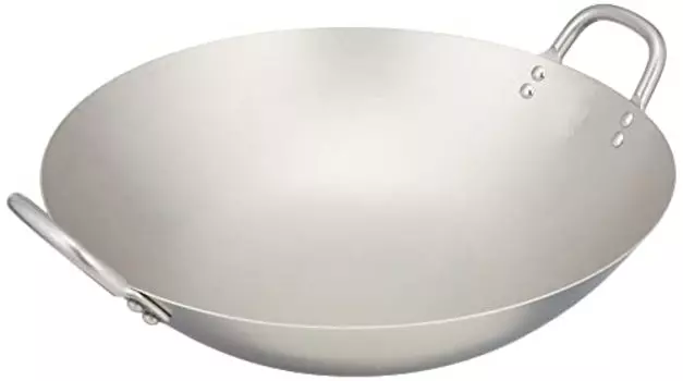 Endo Shoji Endoshoji ATY62033 Professional Wok, 13.0 inches (33 cm), Titanium, Made in Japan