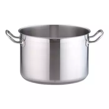 Endo Shoji Коммерческая кастрюля TKG PRO Half Body 26 см, совместимая с индукционной плитой, нержавеющая сталь AHV6426 (Без крышки) серебряный