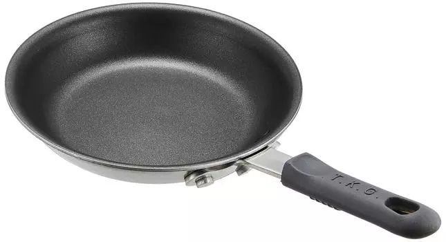 Endo Shoji TKG Frying Pan 19cm Inner Diameter x Depth (mm) 173 x 35 Compatible with IH and Gas Heating, Teflon Hard Coating, Commercial Use AHLZ601 серебряный