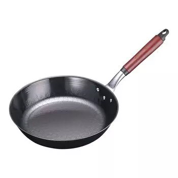 Endo Shoji TKG Iron Frying Pan Lightweight and has a fine textured surface that allows oil to absorb well and prevents rust from getting hot Size 27