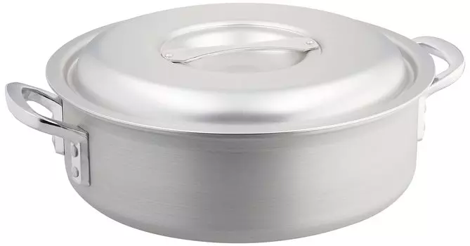 Endo Shoji TKG наружный IH наружный диаметр x глубина 361 x толщина нижней пластины диаметр дна вес для коммерческого использования ASTM904 Двуручный горшок, горшок, серебряный