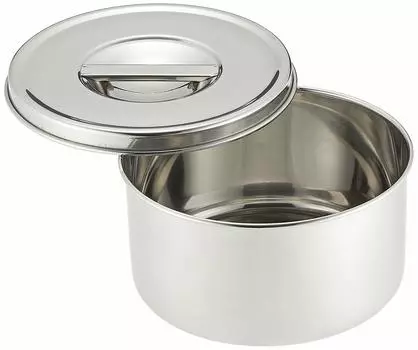Endo Shoji TKG Storage Container Round 14cm Stainless Steel hygienic and durable Very convenient with a handle on the lid Inner Diameter x Depth 140 x