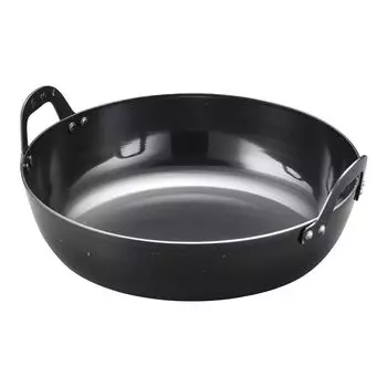 Endo Shoji TKG Tempura Pot Iron 30 см Ширина x Глубина x Высота 300 x 320 x 120 2170 г Толстая железная пластина предотвращает падение температуры масла Глубина 80 чёрный