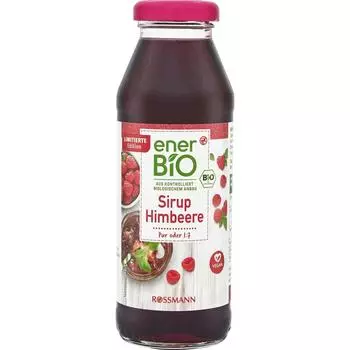 enerBiO малиновый сироп 280мл (бутылка)