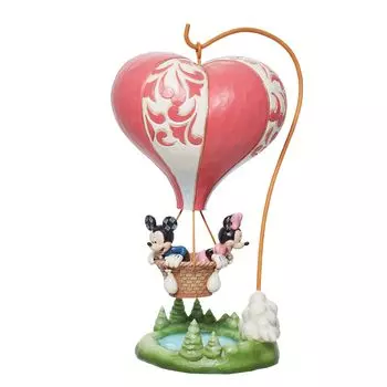 Enesco Disney Traditional Mickey Minnie Heart Airball Figure Tall & 9.5