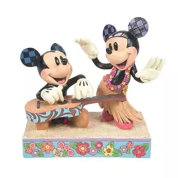 enesco Disney Traditions mickey & minnie Hawaii 6016330