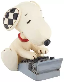 enesco Enesco Peanuts by Jim Shore Snoopy Typing Miniature 3 Многоцветная фигурка, дюйм,