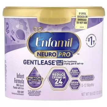 Enfamil, NeuroPro™ Gentlease®, детская смесь, 0-12 месяцев, 19,5 унций (553 г)