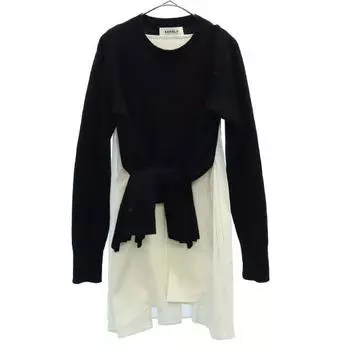 ENFOLD шерсть Длинный рукав цельный 38 Черный x белый Женский Б/у