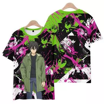 Engage Kiss Cartoon Women Men s T-shirts Anime Printed O-Neck Oversized Short Sleeves Fashion Mens Clothing Streetwear XS