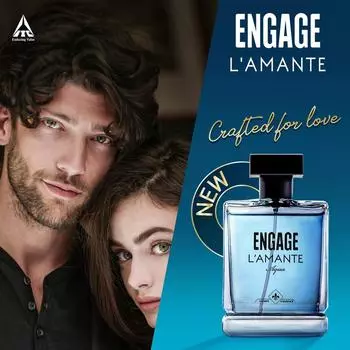 Engage L amante Aqua Eau De Parfum для мужчин, цвет морской волны, стойкий и премиальный, приятный для кожи, 100 мл 100ML