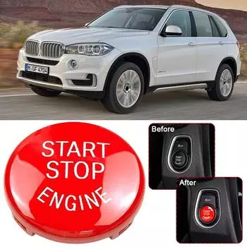 Engine Start Stop Switch Button Replace Cover Fit For BMW E Chassis X1 X3 X5 Series E90 E91 E92 E93 Replace Switch Accessor F6Q0