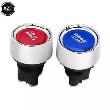 Engine Start Switch Metal Button Start Stop Switch with LED Light Waterproof Car Engine Power Switch 12V красный