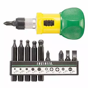 ENGINEER Engineer Ratchet Stubby Set 10 Bits DR-04