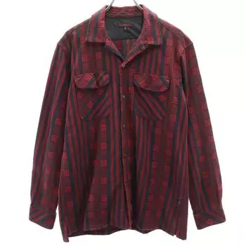 ENGINEERED GARMENTS Made in USA Striped Pattern Long sleeve Open collar shirt Men s Used