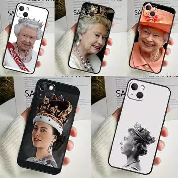 England Queen Elizabeth II Case For iPhone 14 15 Pro Max 11 12 13 Mini SE 7 8 Plus X XR XS MAX Soft Shockproof Cover iPhone 12 Pro