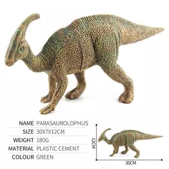 English Dinosaur Series Parasaurolophus Plastic Hollow Doll Static Simulation Dinosaur Model Toy