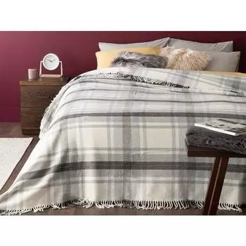 English Home Halden Silvery Хлопковое двойное одеяло 200 x 220 см см Серый