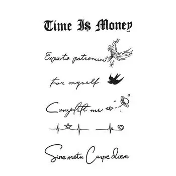 English Letter Fake Tattoo Waterproof Hombre Art Fake Tattoo Juice Tattoo Men Y-7