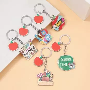 English Letter Pencil Keychain Charm Teacher Education Pendant Teacher s Day Gift Style B