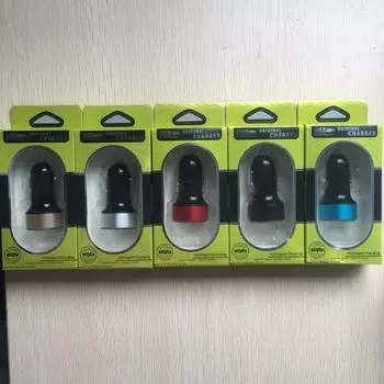 English Neutral Упаковка 5V3.1A QC3.0 Автомобильное зарядное устройство C129 Single cigarette lighter packaging
