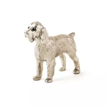 English Springer Spaniel British Art Dog Figure Collection серебряный