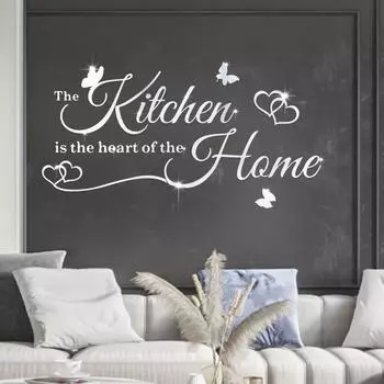 English three-dimensional acrylic wall stickers living room bedroom TV background wallpaper self-adhesive decorative stickers