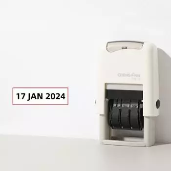 English Version Date Stamps Handle Account Date Wheel Stamp Self-Inking Stamps DIY Painting White English
