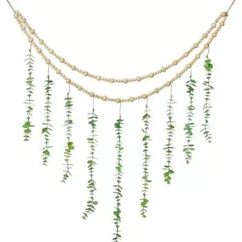 Enhance Your Space With Our Nordic-style Wooden Bead & Faux Wall Decor! This Stylish Rope Photo Holder Combines Natural Charm With Functionality. One Size