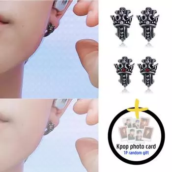 [ENHYPEN Style] Серьги Crown Knight Cree