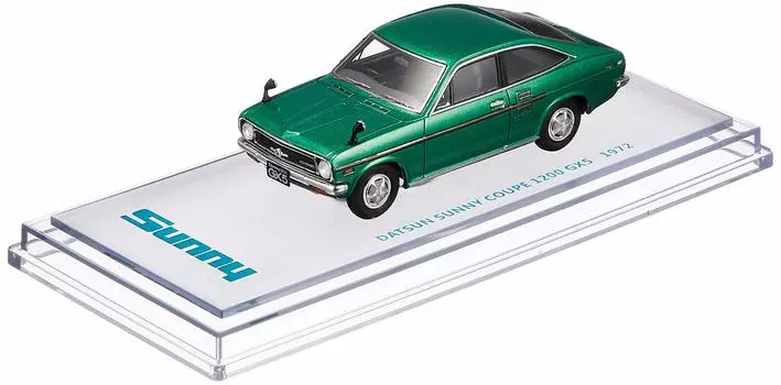 ENIF Nissan Sunny 1200 GX5 Coupe 1972 Green Metallic Finished Product 1/43 зелёный