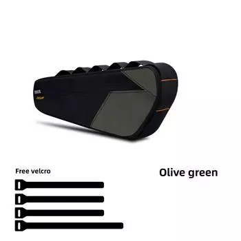 ENLEE Bicycle Upper Tube Inner Bag Mountain Road Bike Large Capacity Commuter Triangle Bike Bag Front Beam Waterproof Bag 2.5L оливковое зеленый