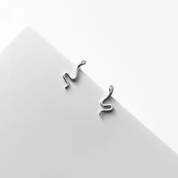 Enosola милые маленькие змеиные серьги из серебра 925 пробы с цирконием, женские серьги, одинаковые ювелирные изделия на каждый день белый