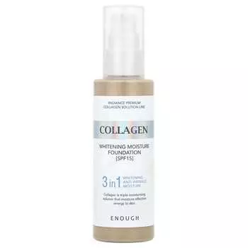 Enough, Коллаген, отбеливающая увлажняющая основа, SPF 15, № 21, 100 мл (3,38 жидких унций)
